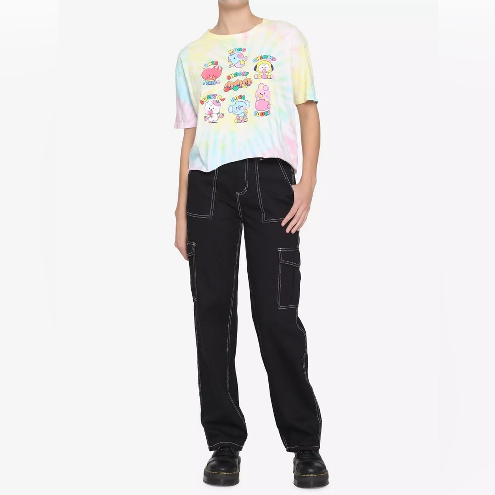 NWT BT21 Jelly Candy Tie-Dye Crop T-Shirt - Picture 2 of 3